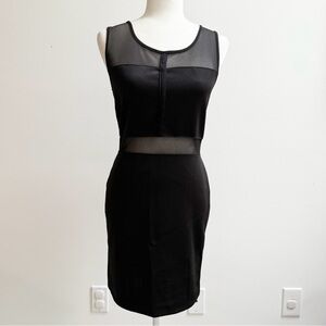 Tempted Apparel | Black Sheer Mesh Cut Out Sleeveless Sheath Dress